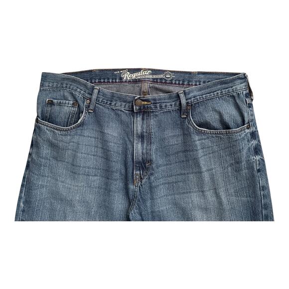 OLD NAVY Mens Size 42 Regular Fit Straight Leg Denim Blue Jeans 29.5" Inseam - Picture 4 of 6
